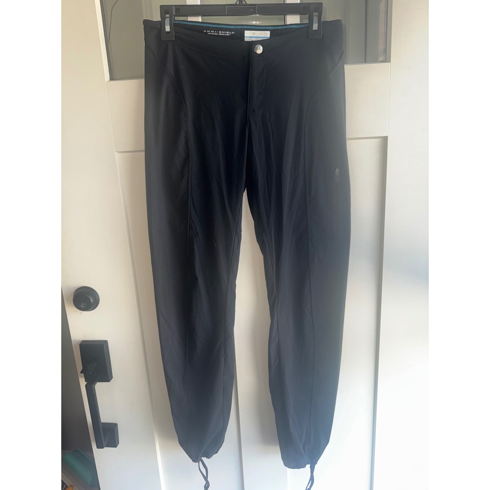 Columbia Omni-Shield Black Hiking Pants Womens Size 4 Water Repellent Adjustable